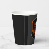 Dartscheibe Wappen Stier Darts Spezialdesign Pappbecher (Rechts)