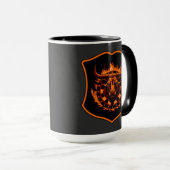 Dartscheibe Wappen Stier Darts Spezialdesign Tasse (VorderseiteRechts)