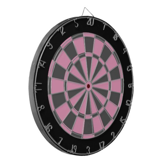 Dartscheibe: Weich rosa, grau und Schwarzes Dartscheibe (Vorderseite Links)