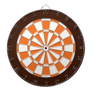 Dartscheibe: Weiß, orange und Brown Dartscheibe
