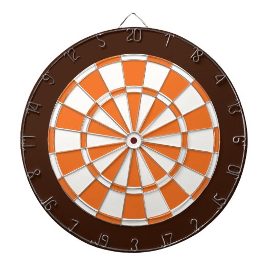Dartscheibe: Weiß, orange und Brown Dartscheibe (vorne)