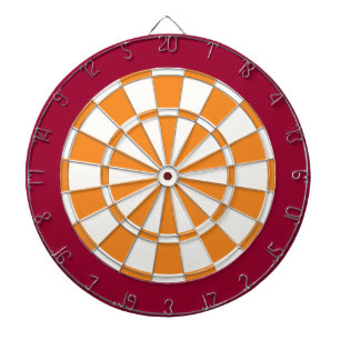 Dartscheibe: Weiß, orange und Kastanienbraun Dartscheibe