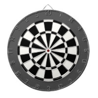 Dartscheibe: Weiß, schwarz und koksgrau