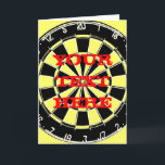 Dartscheibegrußkarte mit kundenspezifischem Text Karte<br><div class="desc">Dartscheibegrußkarte mit kundenspezifischem Text. Altern Sie Spaß Geburtstagskarte für Vati,  Ehemann,  Bruder,  Freund etc.</div>