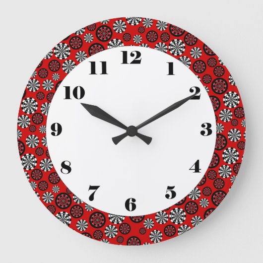 Dartscheiben Große Wanduhr (Vorderseite)
