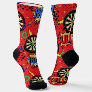 Dartspieler Dart Muster Socken