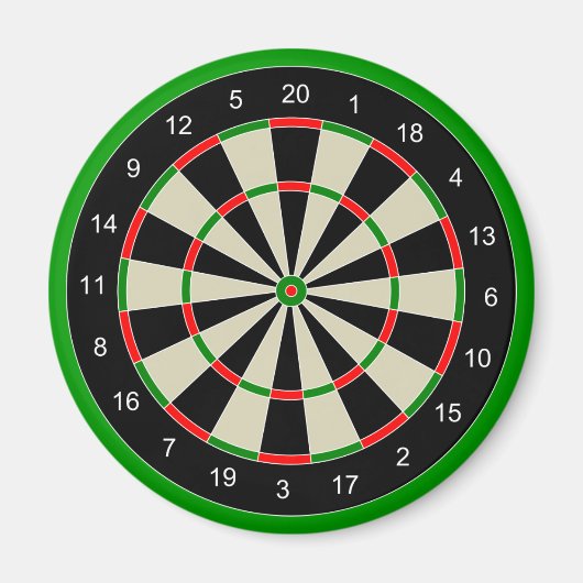 darttarget_Vector_Clipart DARTS DARTBOARD TARGET Magnet (Vorne)