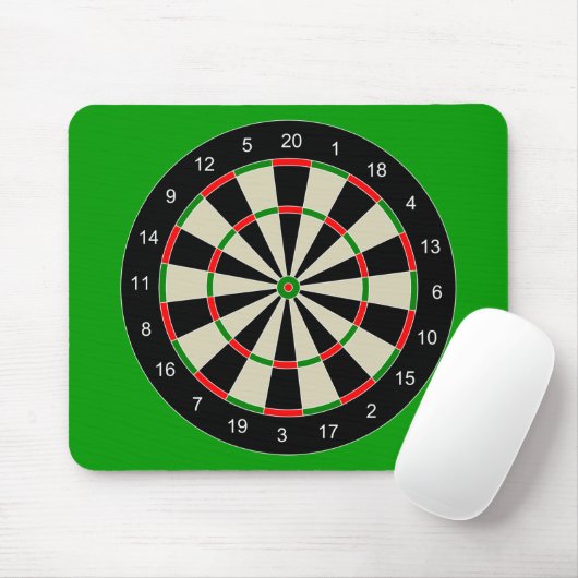 darttarget_Vector_Clipart DARTS DARTBOARD TARGET Mousepad (Mit Mouse)