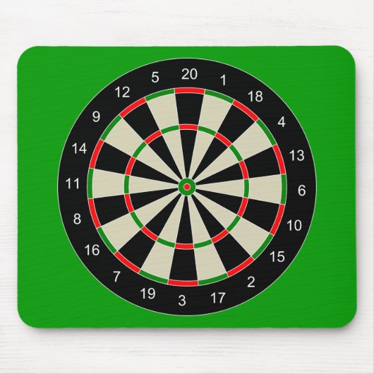 darttarget_Vector_Clipart DARTS DARTBOARD TARGET Mousepad (Vorne)