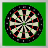 darttarget_Vector_Clipart DARTS DARTBOARD TARGET Poster (Vorne)