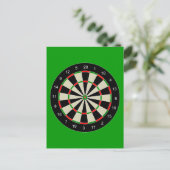 darttarget_Vector_Clipart DARTS DARTBOARD TARGET Postkarte (Stehend Vorderseite)