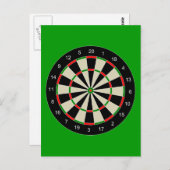 darttarget_Vector_Clipart DARTS DARTBOARD TARGET Postkarte (Vorne/Hinten)