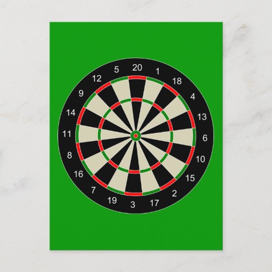 darttarget_Vector_Clipart DARTS DARTBOARD TARGET Postkarte (Vorderseite)