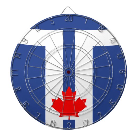 Dartzielscheibe mit Flagge von Toronto, Kanada Dartscheibe (vorne)
