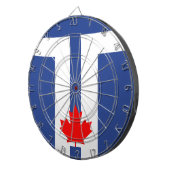 Dartzielscheibe mit Flagge von Toronto, Kanada Dartscheibe (Vorderseite rechts)