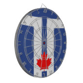 Dartzielscheibe mit Flagge von Toronto, Kanada Dartscheibe (Vorderseite Links)