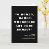 "Darum bist du Romeo"- Romeo und Julia Karte (Gelbe Blume)