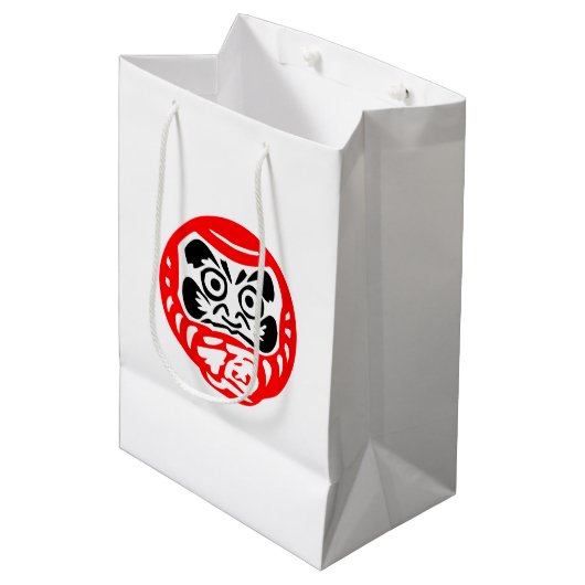 Daruma doll Gift Bags Mittlere Geschenktüte (Vorderseite Schrägansicht)