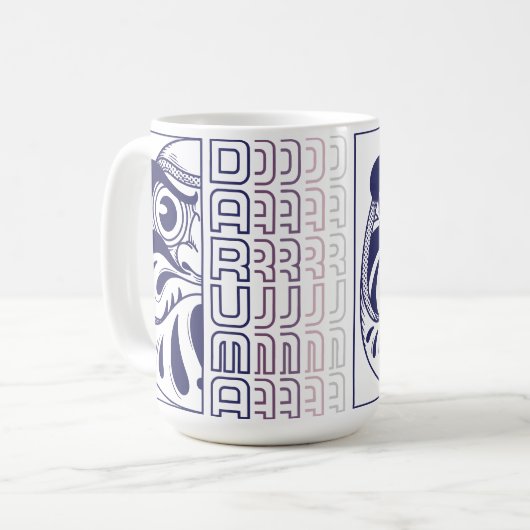 Daruma Doll Illustration Kaffeetasse (Vorderseite Links)