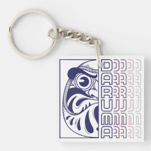 Daruma Doll Illustration Schlüsselanhänger