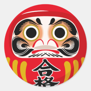 Daruma Doll Runder Aufkleber