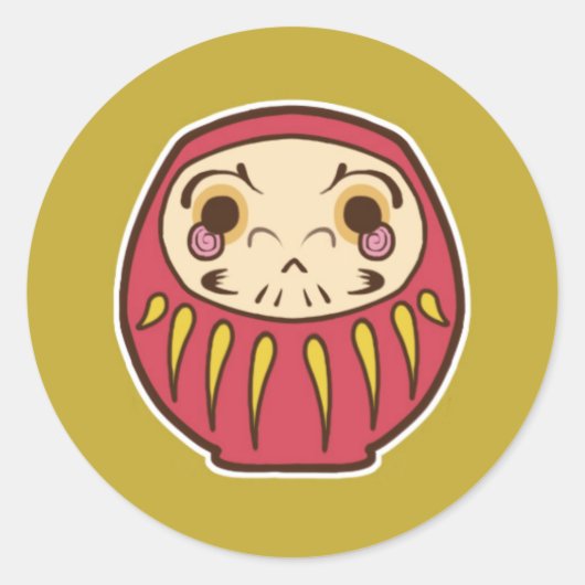 Daruma Doll Sticker (Vorderseite)