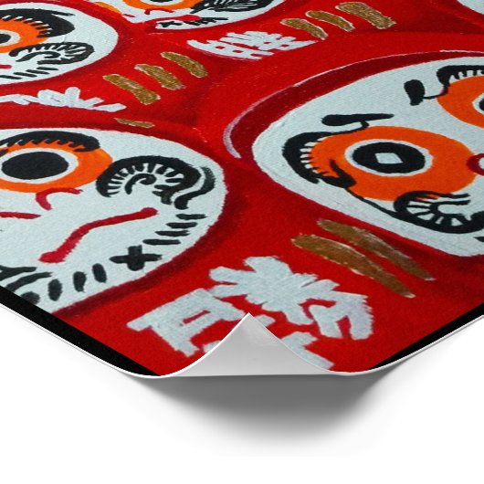 Daruma Dolls Malerei von Alfred Fox Poster (Ecke)