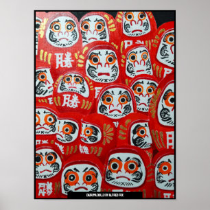 Daruma Dolls Malerei von Alfred Fox Poster