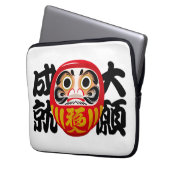 Daruma für große Träume und Wünsche Laptopschutzhülle (Vorderseite Links)