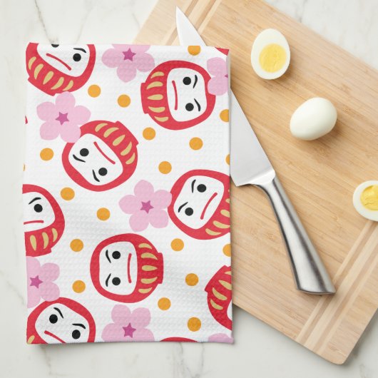 Daruma Geschirrtuch (Viertel Falte)