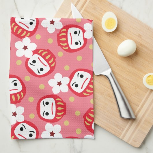 Daruma Geschirrtuch (Viertel Falte)