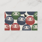 Daruma & Hidden Cat Business Cards Visitenkarte (Rückseite)