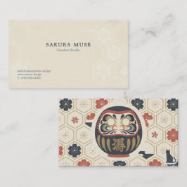 Daruma & Hidden Cat Business Cards Visitenkarte