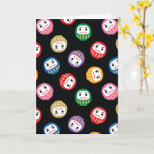 Daruma Karte (Gelbe Blume)