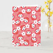 Daruma Karte (Gelbe Blume)