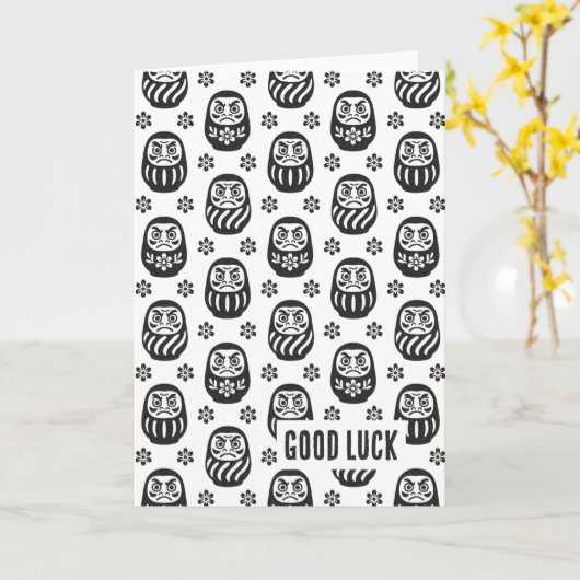 Daruma Karte (Gelbe Blume)