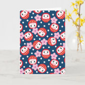 Daruma Karte (Gelbe Blume)
