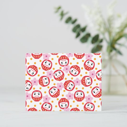 Daruma Postkarte (Stehend Vorderseite)