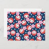 Daruma Postkarte (Vorne/Hinten)