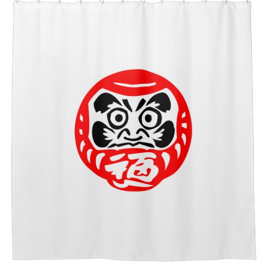 Daruma-Puppe Duschvorhang (Vorderseite)