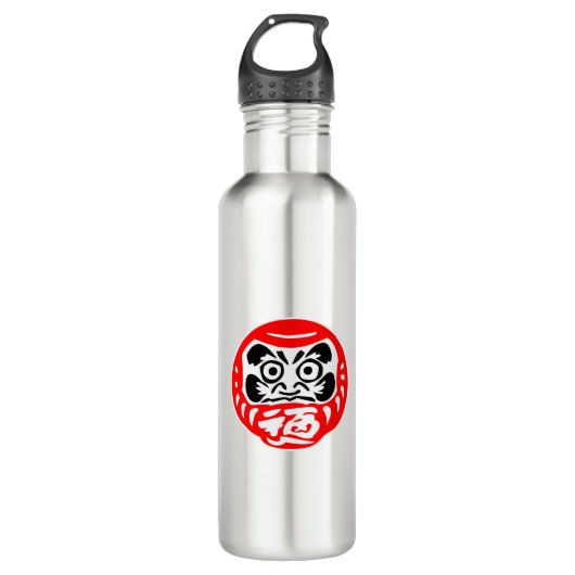 Daruma-Puppe Edelstahlflasche (Vorderseite)