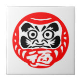 Daruma-Puppe Fliese (Vorderseite)