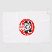 Daruma-Puppe Golfhandtuch (Horizontal)