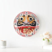 Daruma Puppe Große Wanduhr (Zuhause)