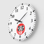 Daruma-Puppe Große Wanduhr (Winkel)