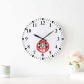 Daruma-Puppe Große Wanduhr (Zuhause)