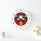 Daruma Puppe holt "großes viel Glück" (Daikichi) Große Wanduhr (Zuhause)