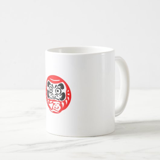 Daruma-Puppe Kaffeetasse (VorderseiteRechts)