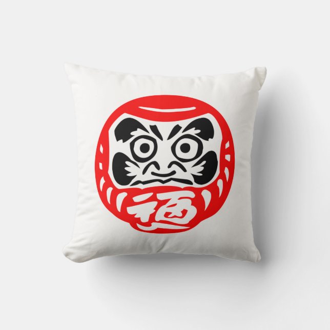 Daruma-Puppe Kissen (Vorderseite)