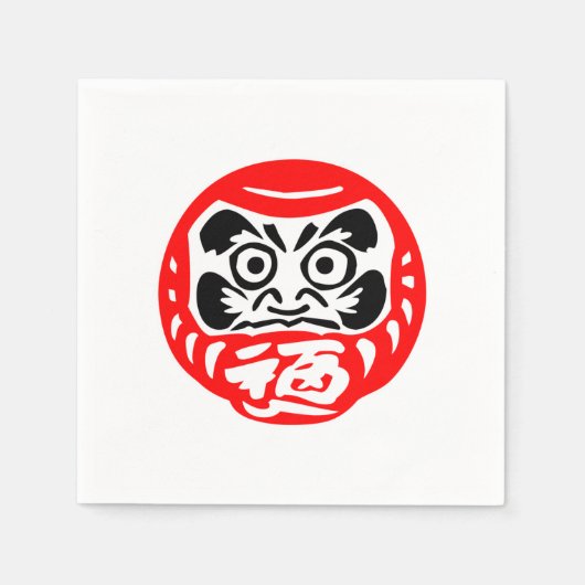 Daruma-Puppe Serviette (Vorderseite)